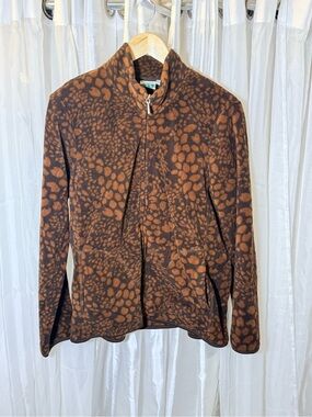 Mountain Lake Brown and Tan Animal-Print Bomber Jacket